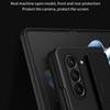 Для Samsung Galaxy Z Fold6 5G Чехол Skin-Touch из ПК с защитой от отпечатков пальцев и эластичным ремешком на запястье