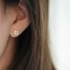 Gold Buttons Fashionable Earrings Without Taking Off When Sleeping Cute Small Earrings Are Simple and Elegant