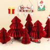 Honeycomb Christmas Tree 3D Honeycomb Table Centerpiece Folding Paper Christmas Tree Ornament for Winter Home Xmas Party Decoration