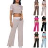 Женские комплекты из двух частей: топы с коротким рукавом, футболки, широкие брюки, комплекты