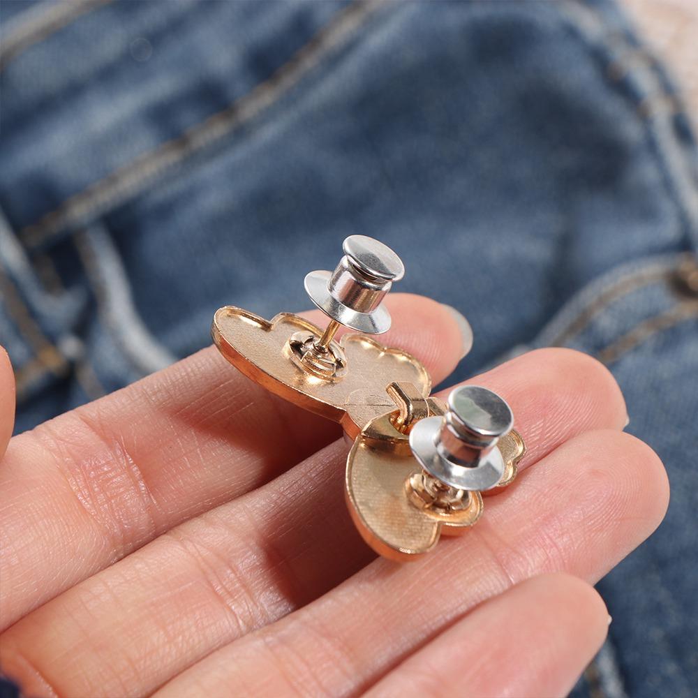 Removable Snap Fastener Pants Pin Zinc Zinc Alloy Clothing Accessories Cute Jean Button Waist Buckle Women