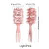 1/2pcs Anti-Static Pink Hollow Brush - Curly Hair Detangler, Blow Dry Safe Reduces Pulling, Afro & Curly Unisex Styling Tool
