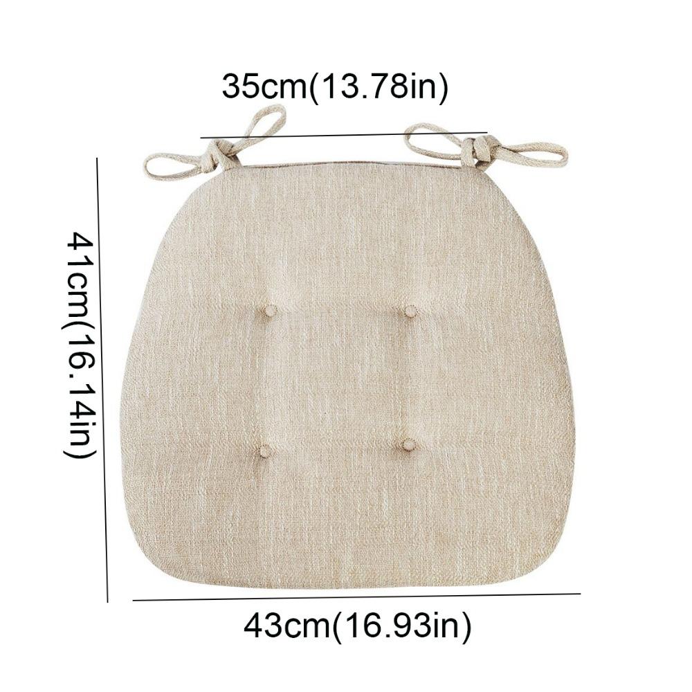 Cotton-ramie Butt Relaxing Solid Color Office Seat Cushion Seat Mat Chair Cushion Chair Pad