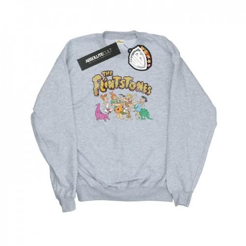 The Flintstones Mens Group Distressed Sweatshirt