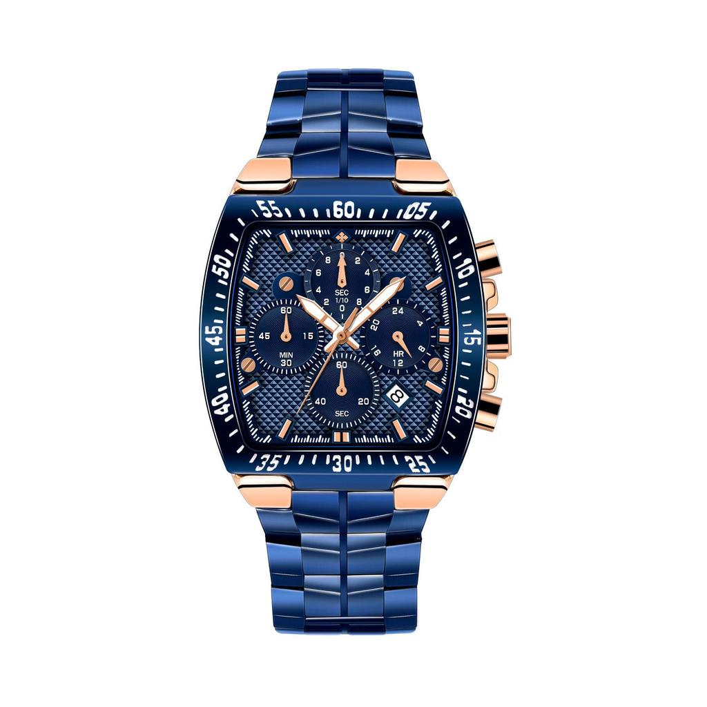 WWOOR Роскошные мужские часы классические многофункциональные спортивные хронограф оригинальные кварцевые часы для мужчин водонепроницаемые из нержавеющей стали