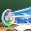 Desk Fan For Summer Led 3 Speeds Rgb Powerful Quiet