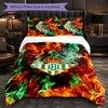 Real Betis Football 3 Piece Bedding Set Soft Duvet Cover Set with Pillowcases Printed Bedroom Decor Set for Home