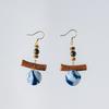 Textured Wood Beads Earring Drop Chinese Vintage Eardrop Unique Tie-Dye Earrings  Women
