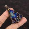 Подвеска из лазурита, подвеска из медной проволоки, подвеска из драгоценного камня ручной работы, украшение на рождественскую елку, подарок на помолвку, очень красивые медные украшения