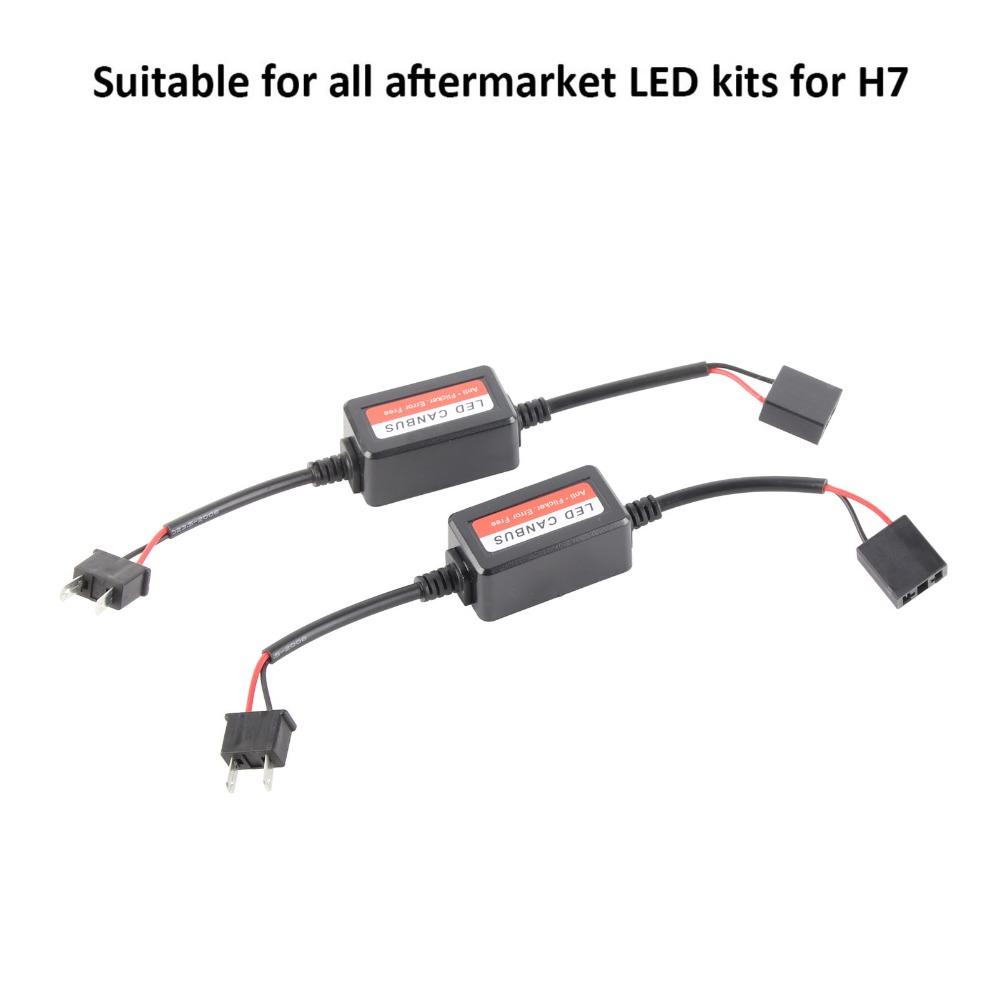 2PCS Plug And Play Car LED Headlight Decoder Radio Audio Compatible Error Free Canceller