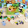 Carton Animal Cognition Jigsaw Puzzle Toys Developing Age 3 Years Old Jig Saw So Puzzel Panda Tiger Puppy Lion