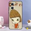 Cartoon Aesthetic Yoshitomo Nara Funda For OPPO Reno 14 F 11F 12F 13F 10 11 12 13 Pro 7 8 Lite OPPO Find X8 X6 X5 X9 Pro Case