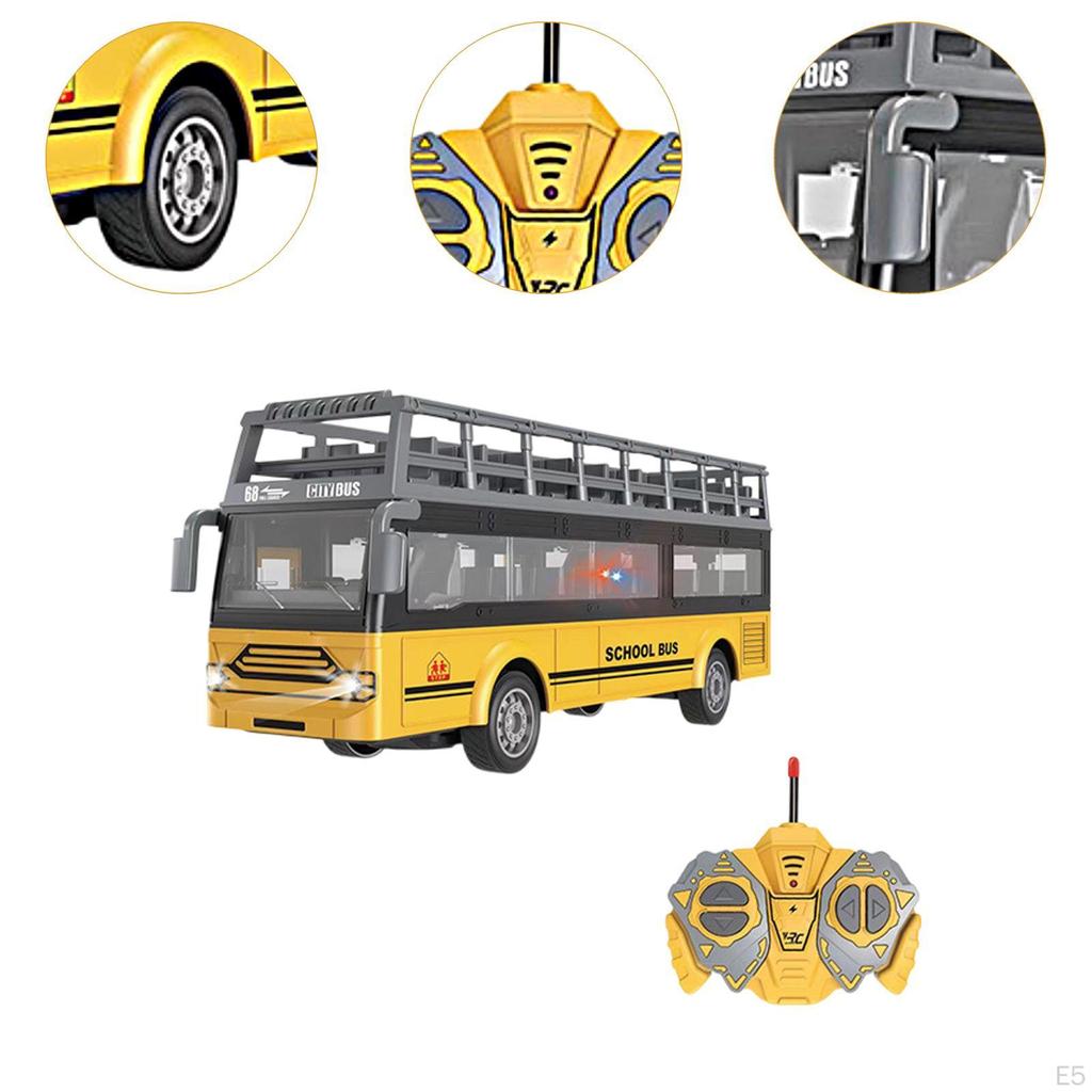 Городской автобус модель радиоуправляемая машина 1/30 4 канала классические радиоуправляемые транспортные средства детский подарок с огнями