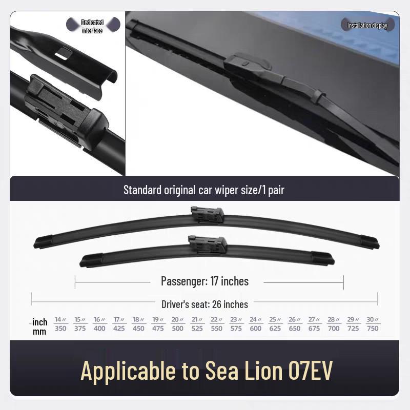 2024 Бескаркасная щетка стеклоочистителя Sea Lion 07 EV для BYD Sea Lion, 24 дюйма - Бесплатная доставка