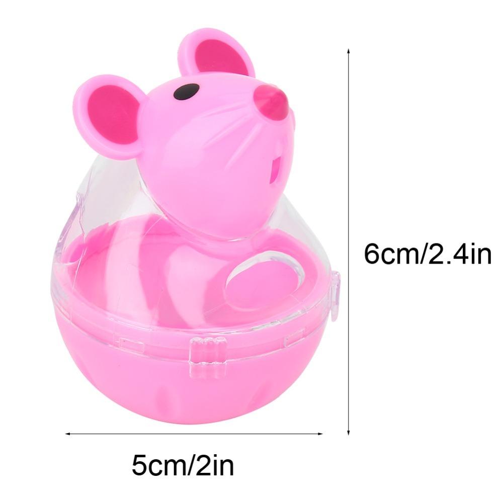 Mouse Head Shaped Cat Toy Polyester & Polymeric Material Cat Treat Dispenser  Indoor Play