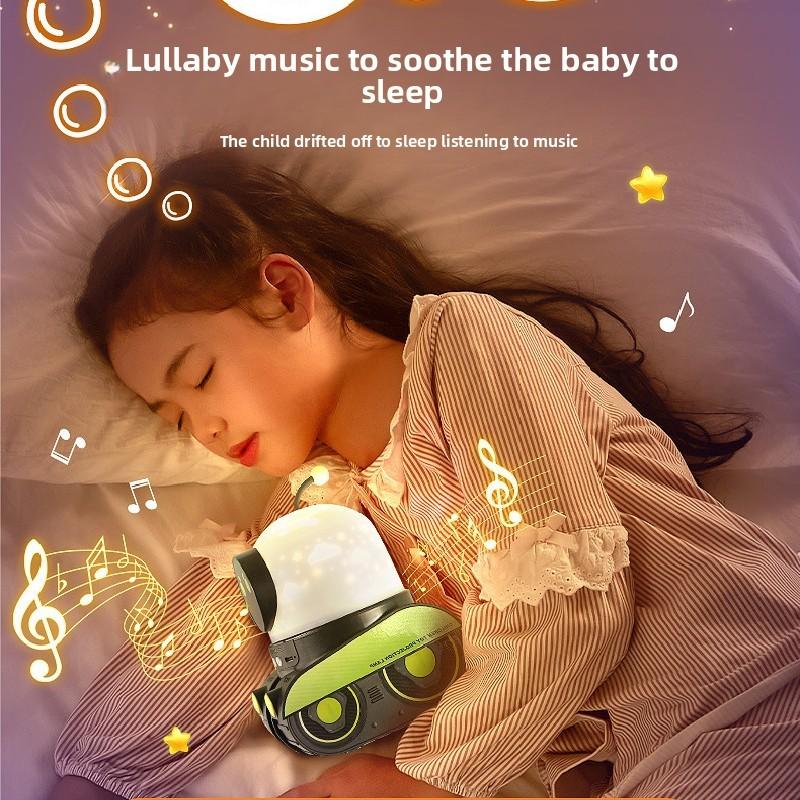 Creative Bluetooth Starry Sky Projection Light Robot With Music Function For Kids