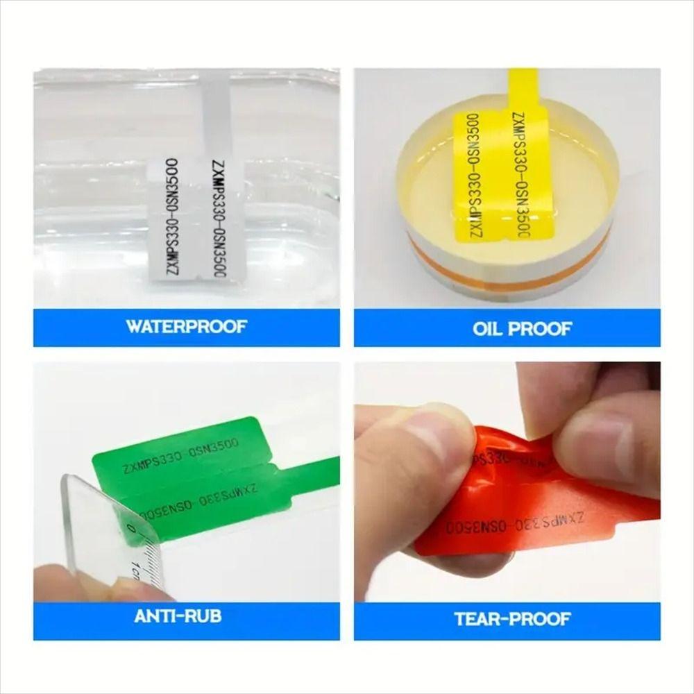 Waterproof Cord Labels Makers Self Adhesive Label Stickers Colorful Cable Labels Tags Electronics