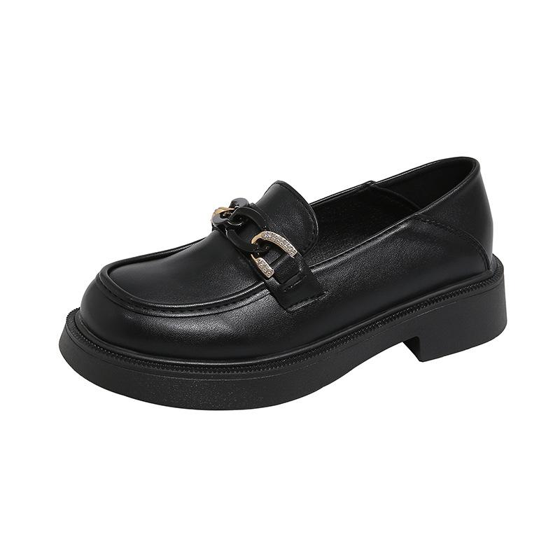 Белые маленькие кожаные туфли женские 2025 новая весна и осень универсальный японский JK стиль колледжа с юбкой универсальные лоферы на платформе