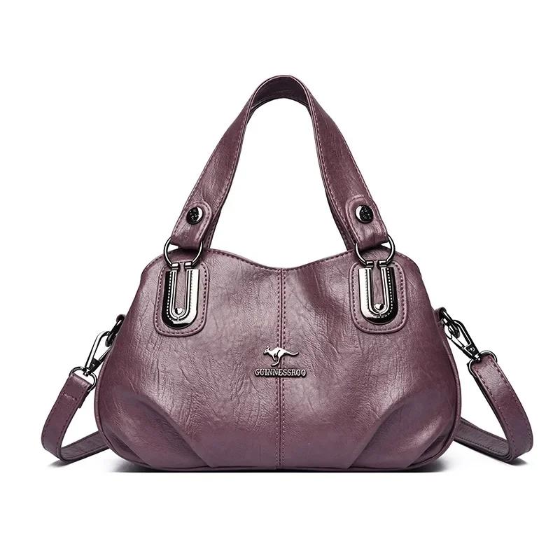 Сумка через плечо из искусственной кожи для женщин, вместительная, с замком-молнией