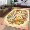 Pray Wait Trust Floral carpet Non-slip rug suitable for living room and bedroom sofas
