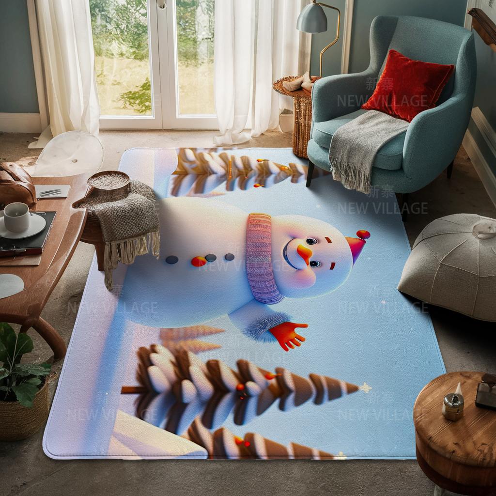 Ковер у входа в дом Домашний коврик у двери Гостиная Ванная Комната Ноги ванная комната Нескользящие коврики с водопоглощением для ванной Счастливого Рождества зима