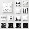 Nordic Black and White Geometric Cushion Cover Home Living Room Sofa Decoration Square Pillow Pillow Cover