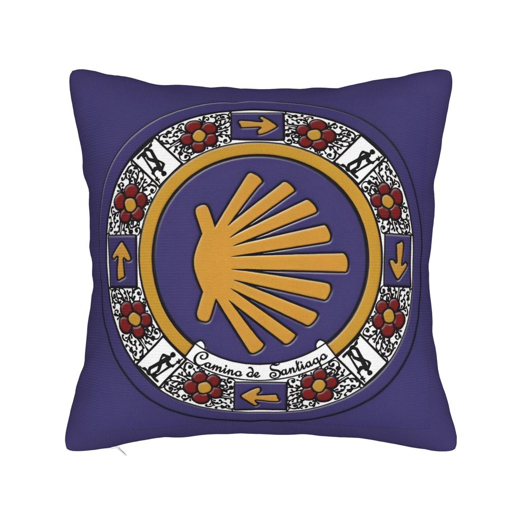 Camino De Santiago Square Pillowcases Polyester Car Shells The Way Movie Cushion Cover Cool Decor Pillow Cover 45*45