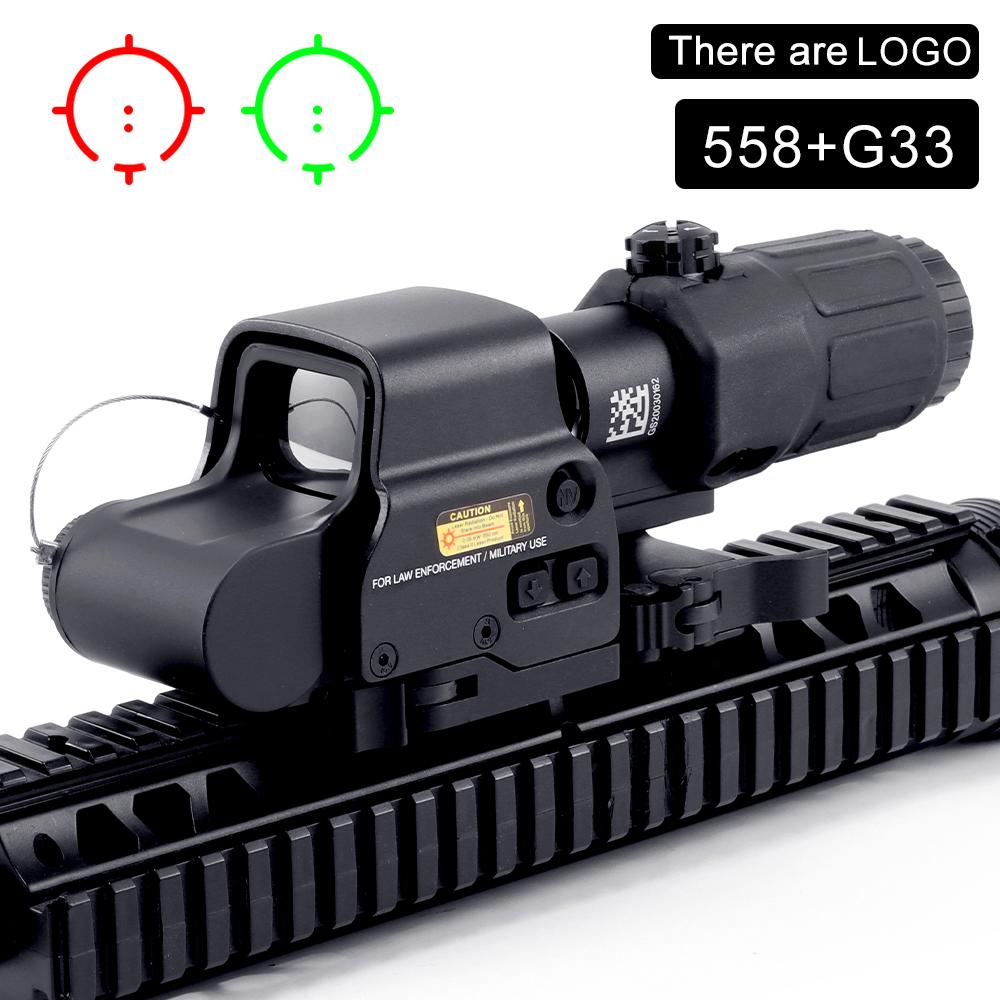 558 552 голографический коллиматорный прицел Red Dot DOptic Sight Reflex с 20-мм направляющими креплениями для страйкбольной снайперской винтовки, охотничьей тактики