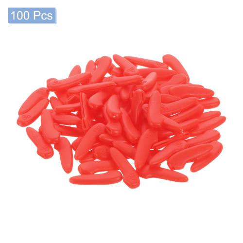 uxcell Blade Knife Tip Protective Covers, Plastic Knife Guard Sleeves, Knife Blade Tip Sleeve Covers for Kitchen, Red, 100 Pieces