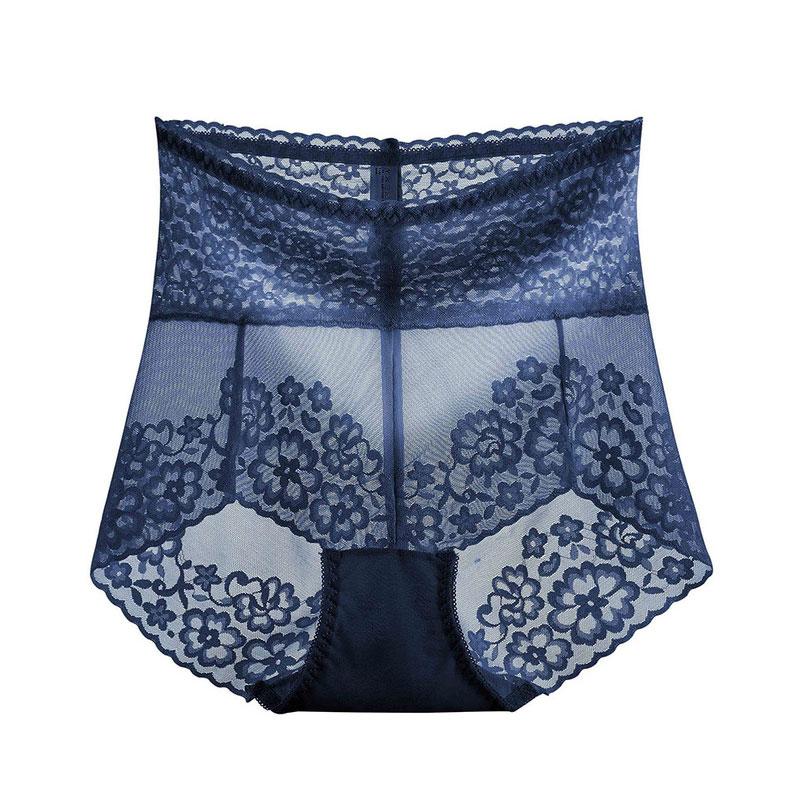 Sexy Large Underwear for Women's Ice Silk Traceless Breathable High Rise Sports Lace Panel Women's Triangle Pants