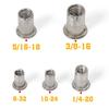 Набор гайко-заклепок из нержавеющей стали #8-32 #10-24 1/4"-20 5/16"-18 3/8"-16 Вставные гайки с резьбой Rivnuts