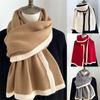 Winter Warm Wool Scarf Thick Neckerchief Korean Style Shawl  for Women Female