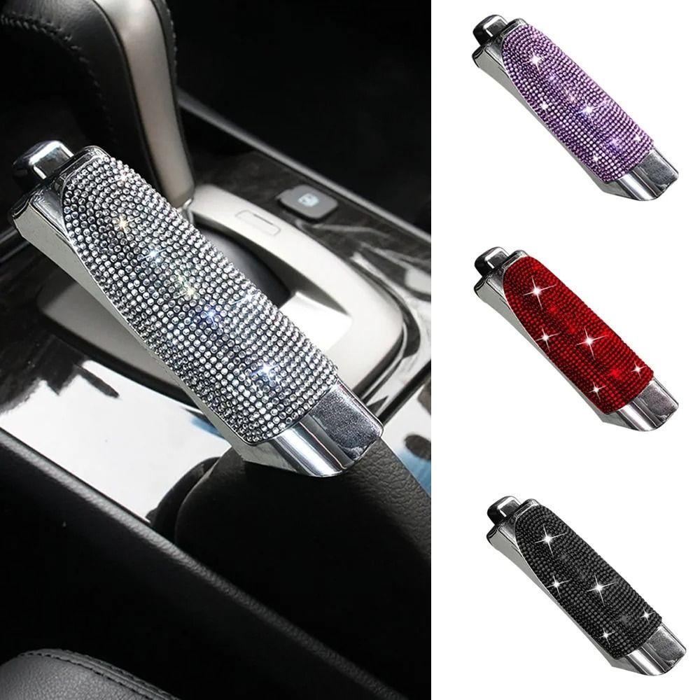 Easy to Install Crystal Car Handbrake Cover Auto Gear Shift Collars Car Interior Accessories