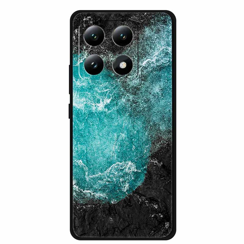 For Xiaomi 15T 5G Black Protection Scenery Printed Soft Silicone Bumper for Xiaomi 15T Pro 5G Cloud Planet Painted Bumper Coque