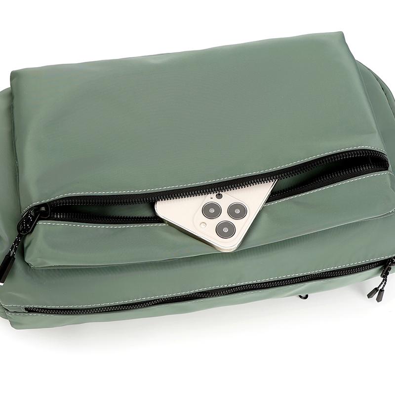 Women's Large Capacity Shoulder Bag Men's Sports Crossbody Bag Light Solid Color Mountaineering Dumpling Bag