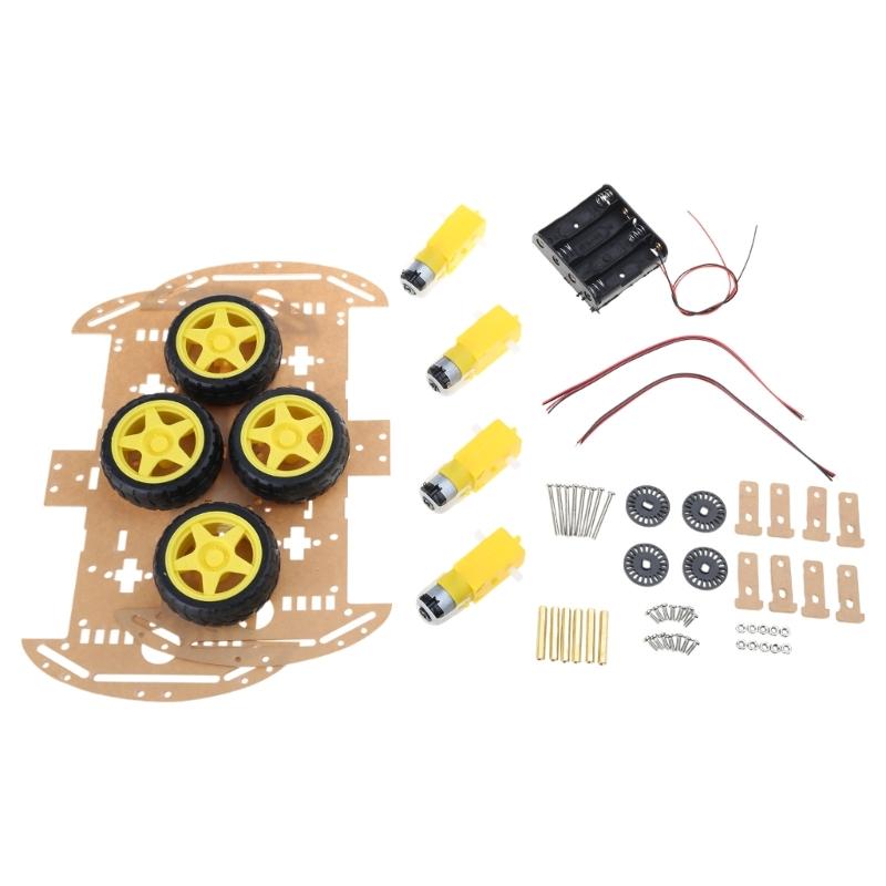 Speed Measurement/Tracking/Bluetooth-compatible Remote Control Car Accessories Robot Car Chassis with Battery Box