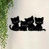 Металлическая Силуэт Черной Кошки Настенный Декор Набор из 5 Штук Винтажное Железное Искусство Подарок