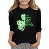 Детская повседневная футболка с принтом в виде воротника с надписью «Св. Патрик» и рукавами длиной 7 минут