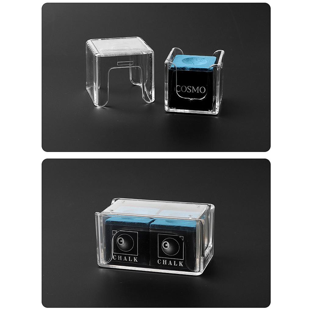 Ящик для хранения бильярдного мела, переносная акриловая коробка для бильярдного мела, прозрачная защитная коробка для мела, аксессуары для бильярда