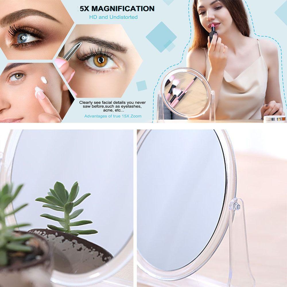 Flexible 5x Magnifying Mirror 360° Rotating Table Makeup Mirror  Beauty Mirror