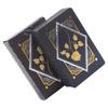 Luxurious Waterproof Plastic Playing Cards Frosted Deck Card with Gold Foil Square Shimmering Poker Set for Party Games