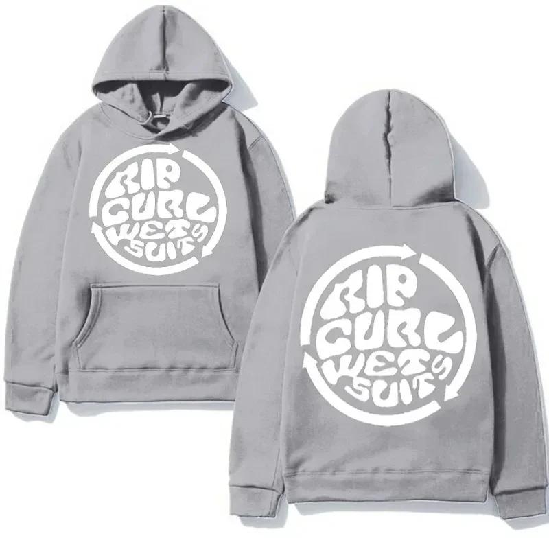 Men's Rip Curl Men Wetty Land Hoodie Y2K Loose Version of High-quality Clothing Retro Clothing Casual Hoodie Oversized Tops