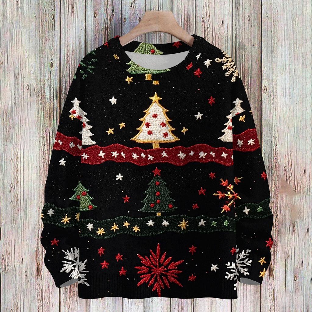 Рождественские толстовки для детей, вязаные свитера для мальчиков и девочек, симпатичные рубашки, осенние свитера с круглым вырезом, топы