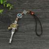 Tibetan Six-character Mantra Prayer Wheel Pendants Buddhist Keychain Key Holder Vajra Car Keychain