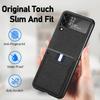 Anti-Sweat Dustproof Coque Cover for Samsung Galaxy Z Flip 4 3 5G Flip4 Flip3 Flip6 Flip5 Flip 6 5 Card Slot Case Leather Bag