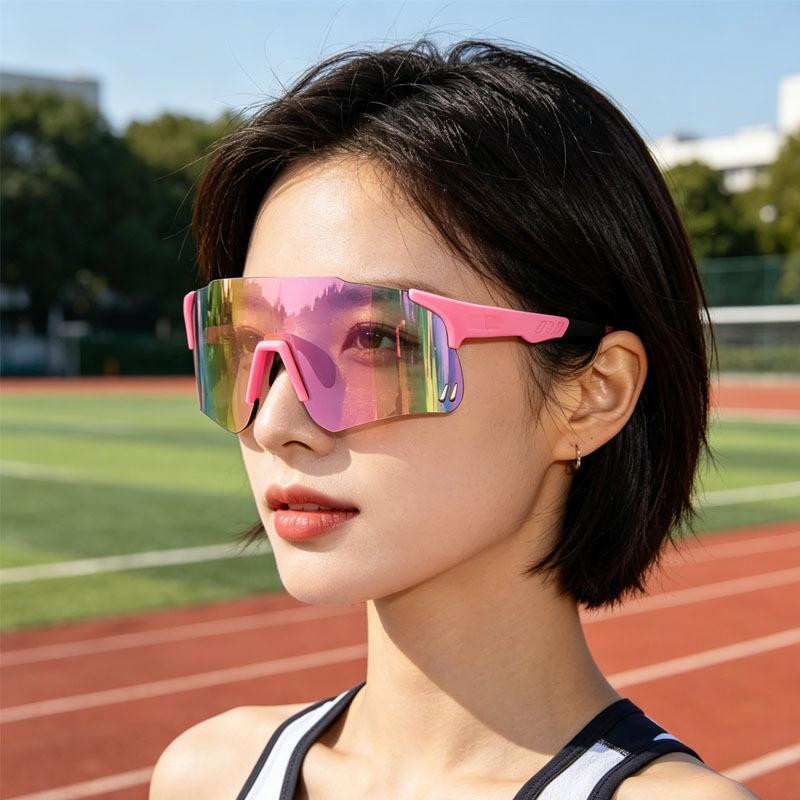 New cycling glasses outdoor sunglasses men's and women's windproof sand sports color-changing glasses colorful coating fashion