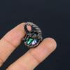 Mystic Topaz Gemstone Copper Wire Wrapped Handmade Jewelry Ring For Gift
