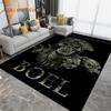Военные камуфляжные темно-синие ковры с черепом для гостиной, спальни, уличные коврики для кемпинга, коврик для кухни, ванной комнаты, нескользящие коврики