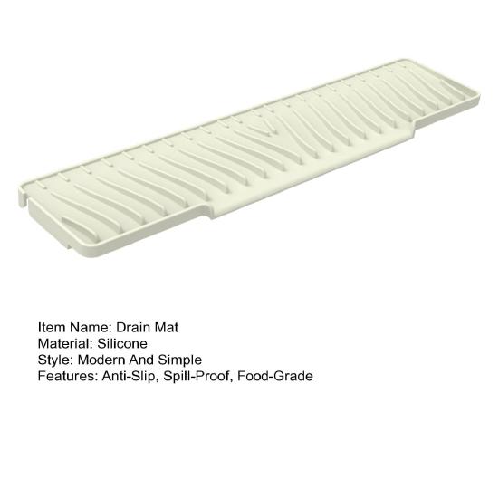 Faucet Sink Splash Guard Silicone Drain Mat for Kitchen Sink Anti-Slip Water