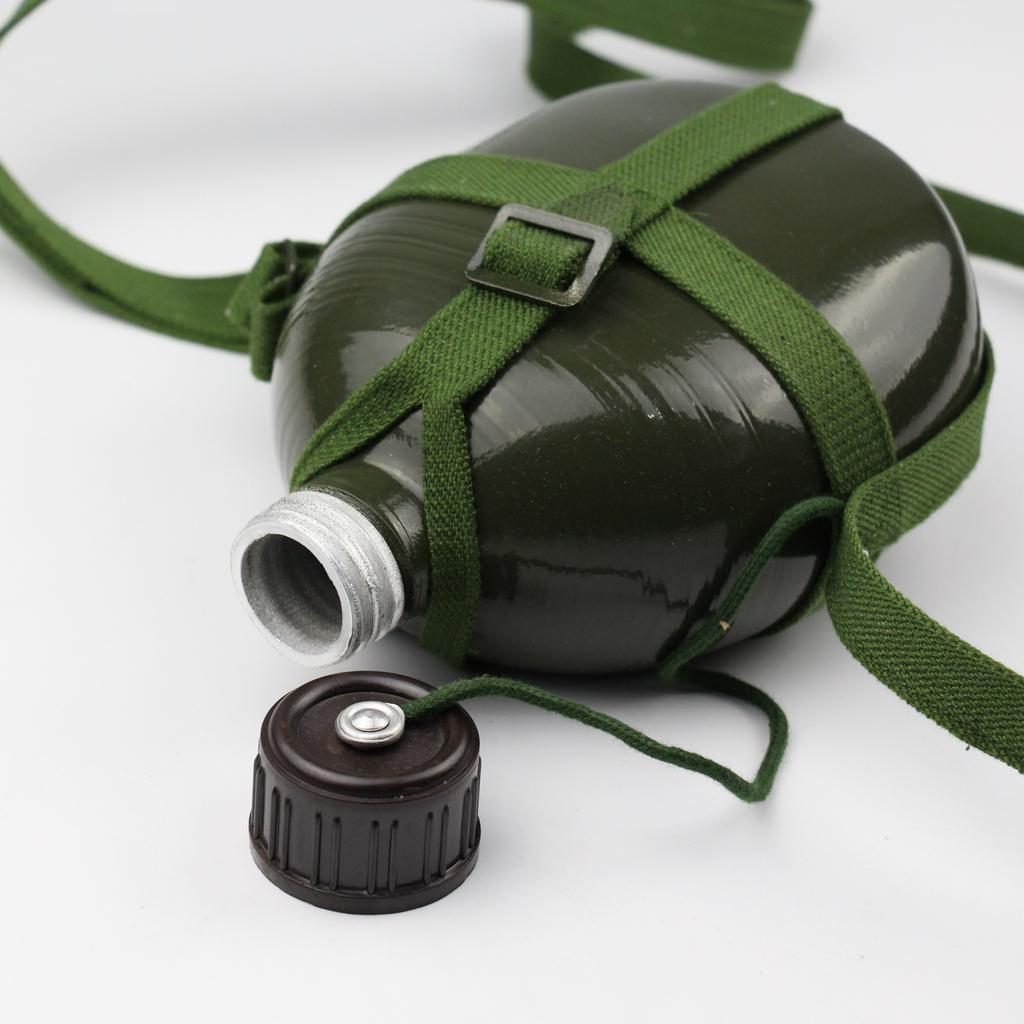Military Canteen Outdoor Kettle Flask Olive Camouflage Hiking Camping Water Bottle (Volume:1.